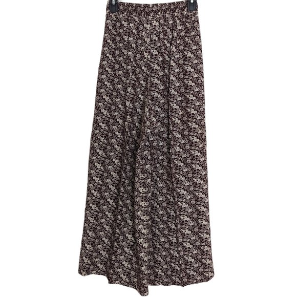 Women's Hype floral palazzo pants, brown, size M - Picture 2 of 4